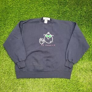 Vintage 80s No-Problem Sweatshirt Women Large 22x24 Baggy USA